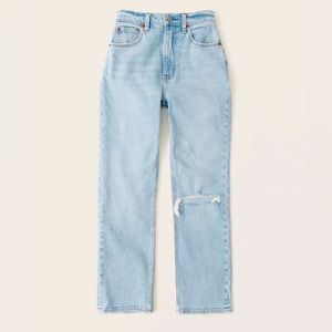 A&F high waisted straight jeans